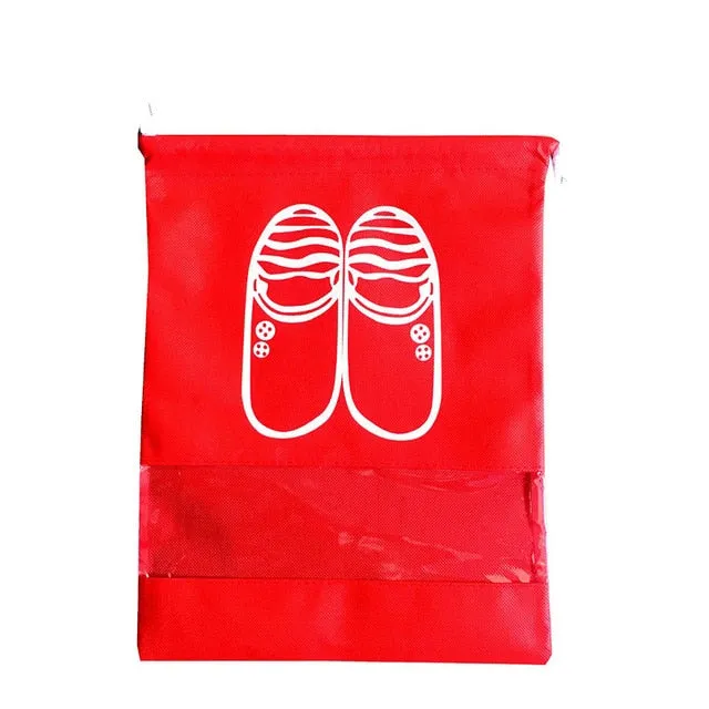 2 Sizes Waterproof Shoes Bags Pouch Women Travel Bag Portable Drawstring Bag Packing Organizer