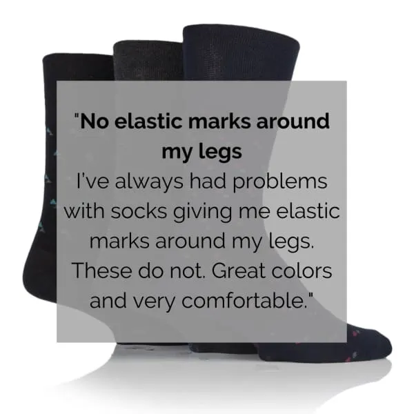 3 Pairs Non Binding Bamboo Socks for Men in Suit