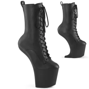 8 Inch Heelless CRAZE-1040 Black Pu