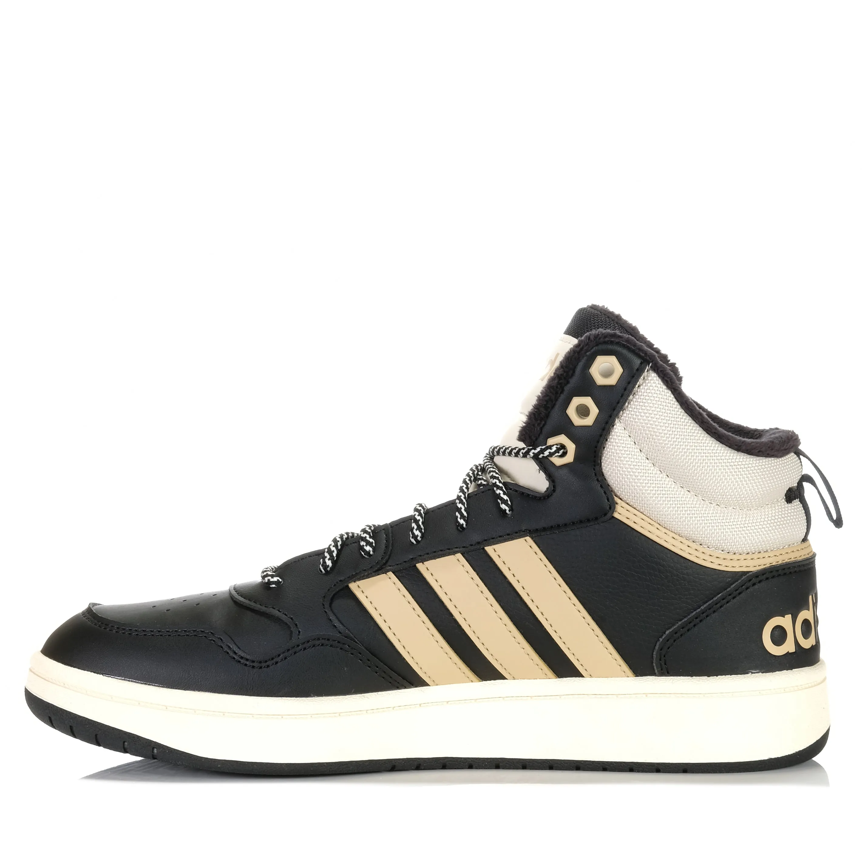 Adidas Hoops 3.0 Mid Mens Black/Beige