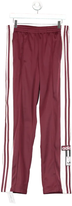 adidas Red Originals Adibreak Popper Track Pants In Burgundy UK S