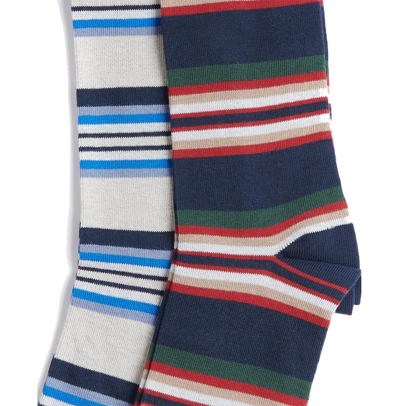 Barbour Summer Stripe 2 Pack Socks Navy Mix