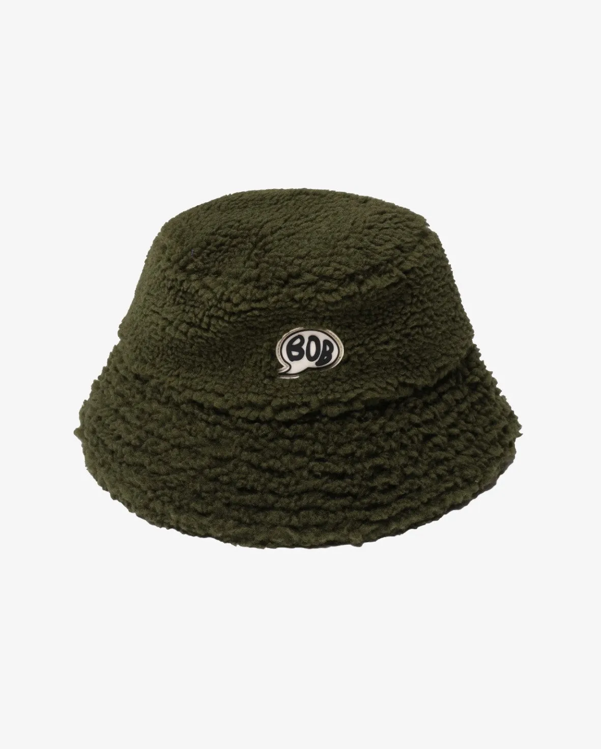 BOB Khaki Green Fluffy Bucket Hat