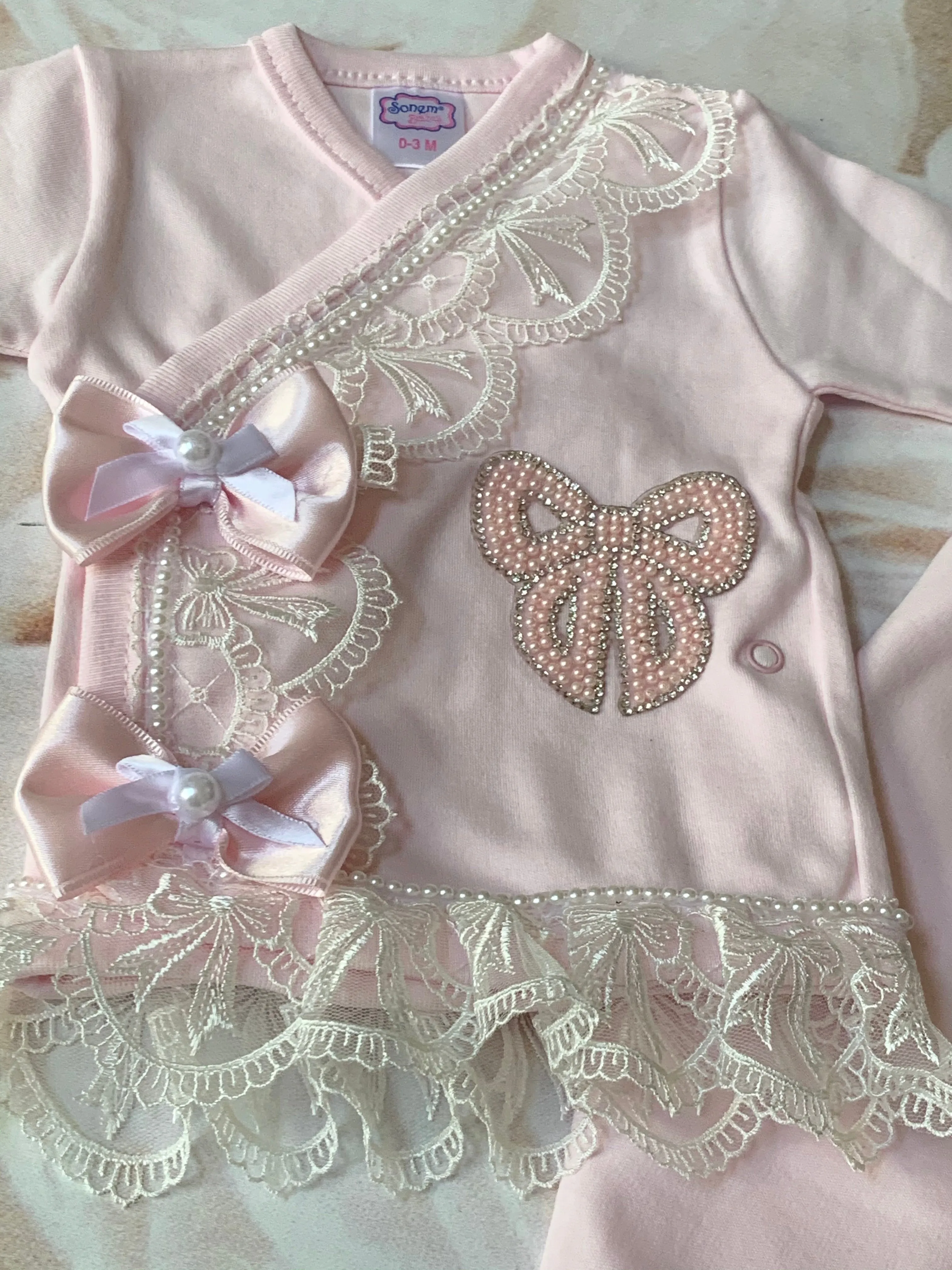 Bowtiful Pink Layette Set