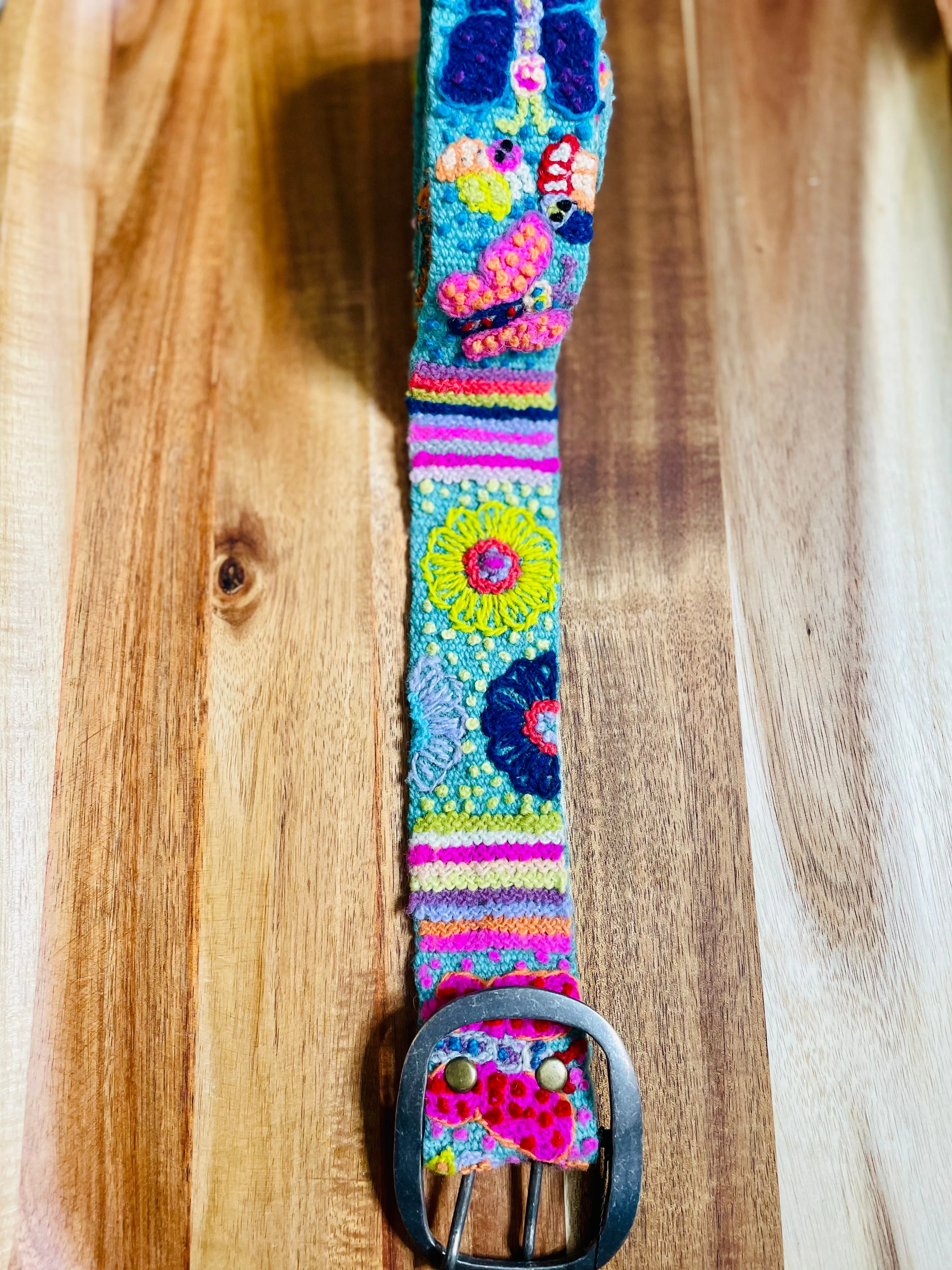 Butterfly Embroidered Belt