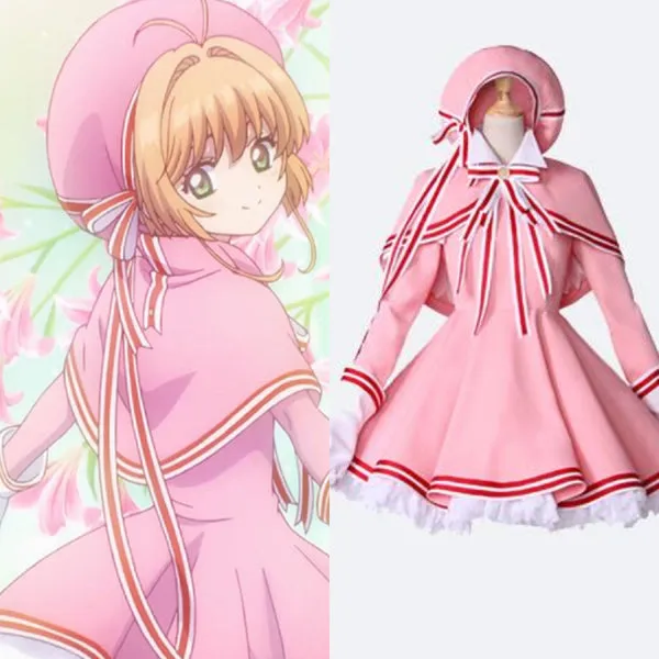 Card Captor - Sakura costume cosplay pink dress