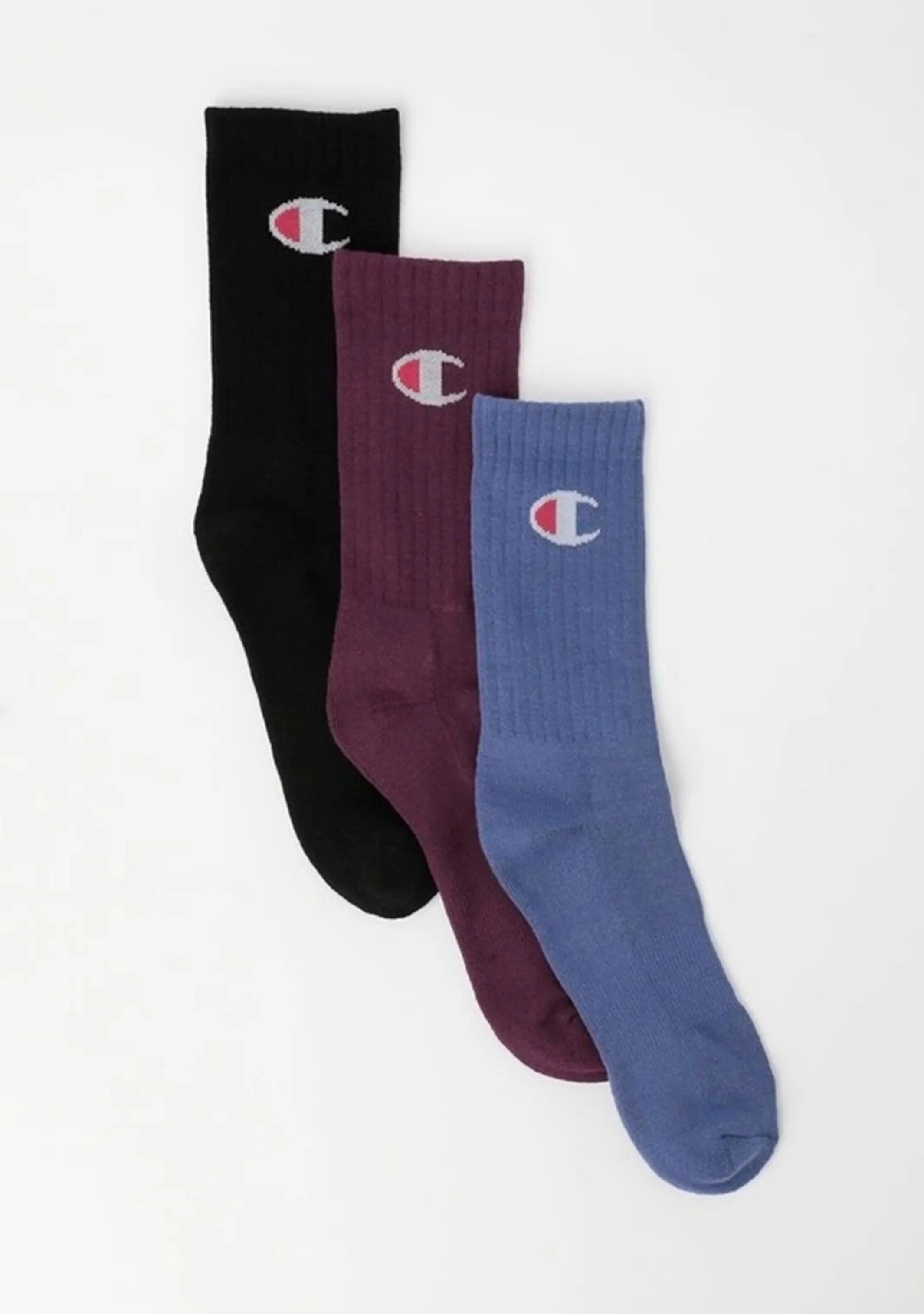 Champion 3 Pack Sports Crew Socks in Multi Colour <br> SXQE3N 08K