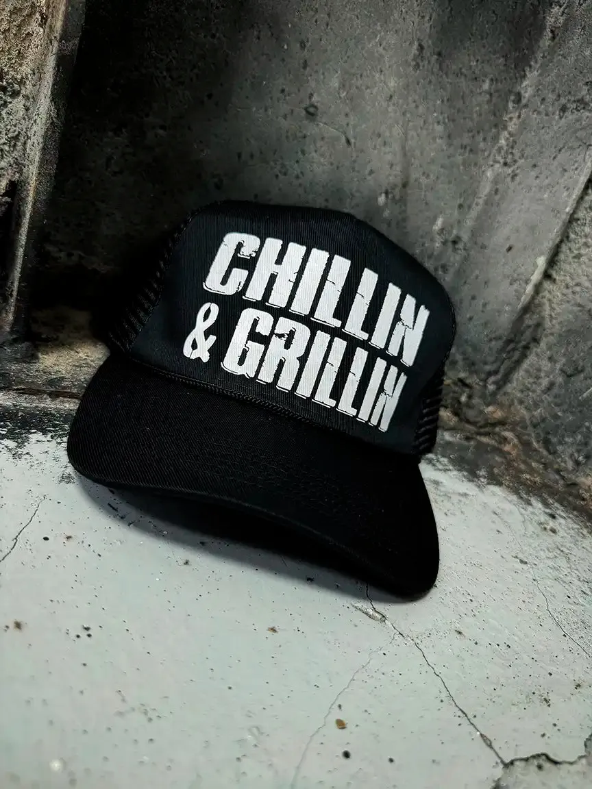 CHILLIN CURVED BILL BLACK HAT