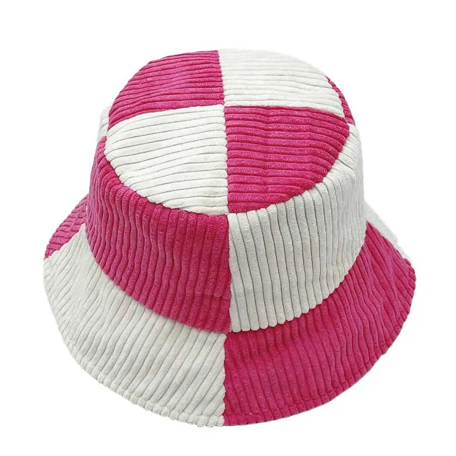 Colorblock Corduroy Bucket Hat