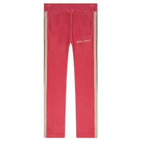 Cord Fleece Track Pants - Burgundy