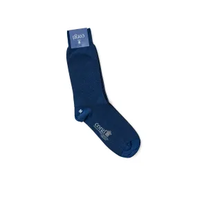 Corgi Shadow Rib Cotton Socks : Navy