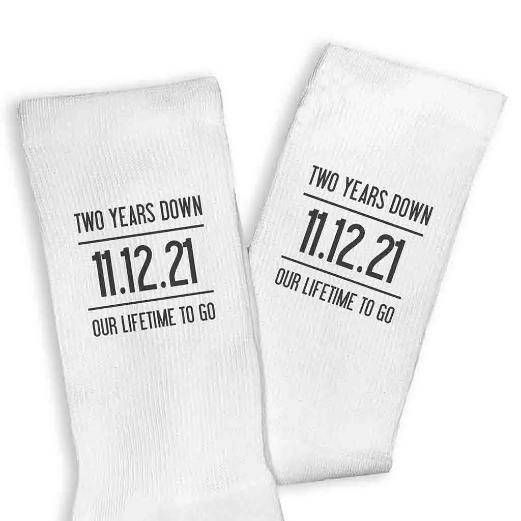 Cotton 2 Year Anniversary Socks for Husband