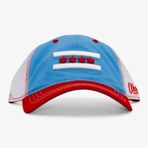 Curved Chicago Flag Trucker Hat