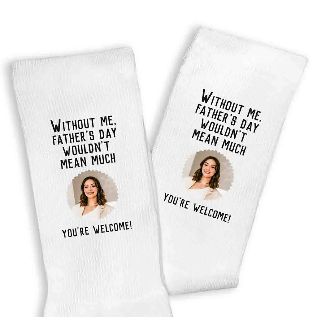 Customized Photo Crew Socks for Father’s Day Gift