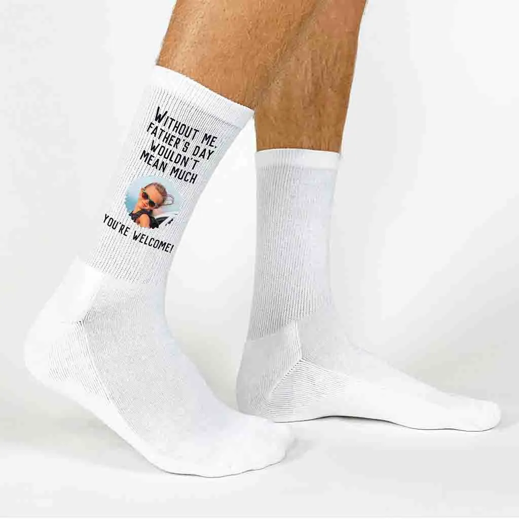 Customized Photo Crew Socks for Father’s Day Gift