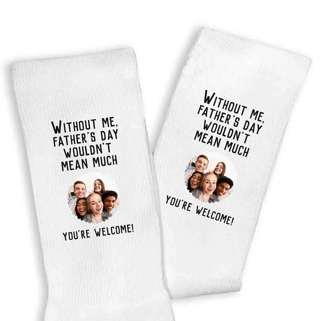 Customized Photo Crew Socks for Father’s Day Gift