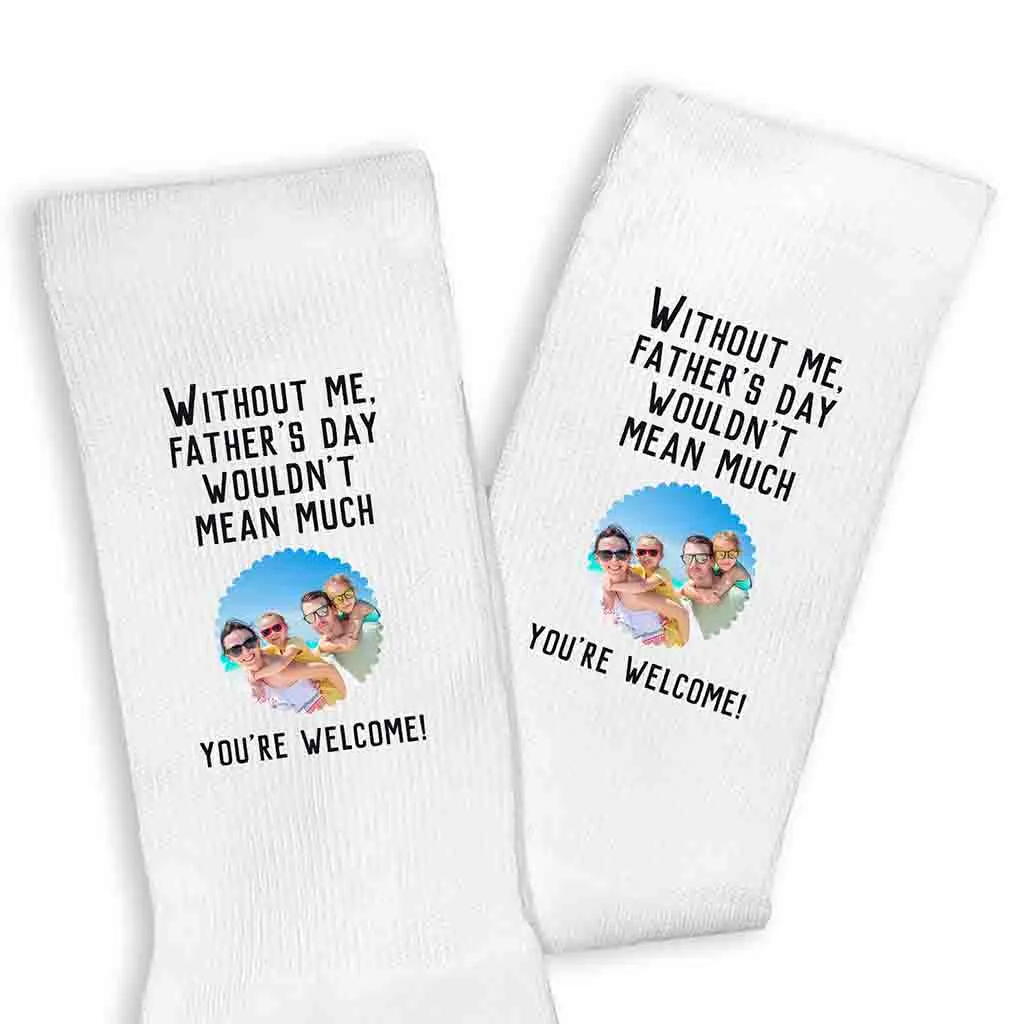 Customized Photo Crew Socks for Father’s Day Gift