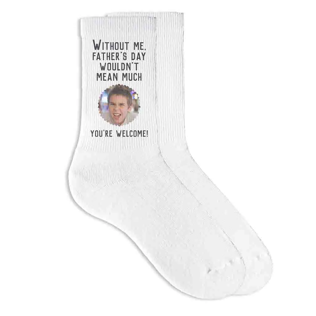 Customized Photo Crew Socks for Father’s Day Gift