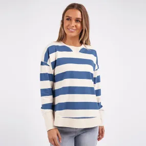 Delilah Crew - Denim Blue Stripe