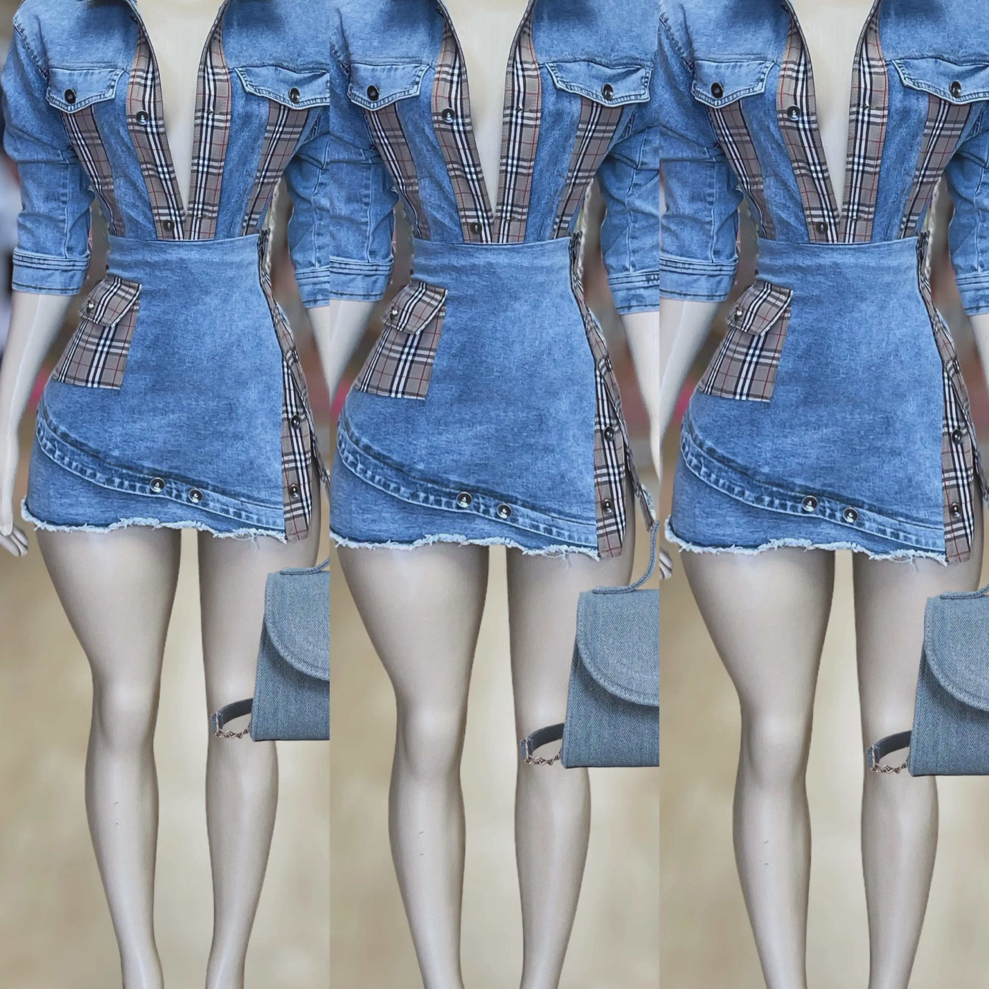 Denim and Jacket Matching Set