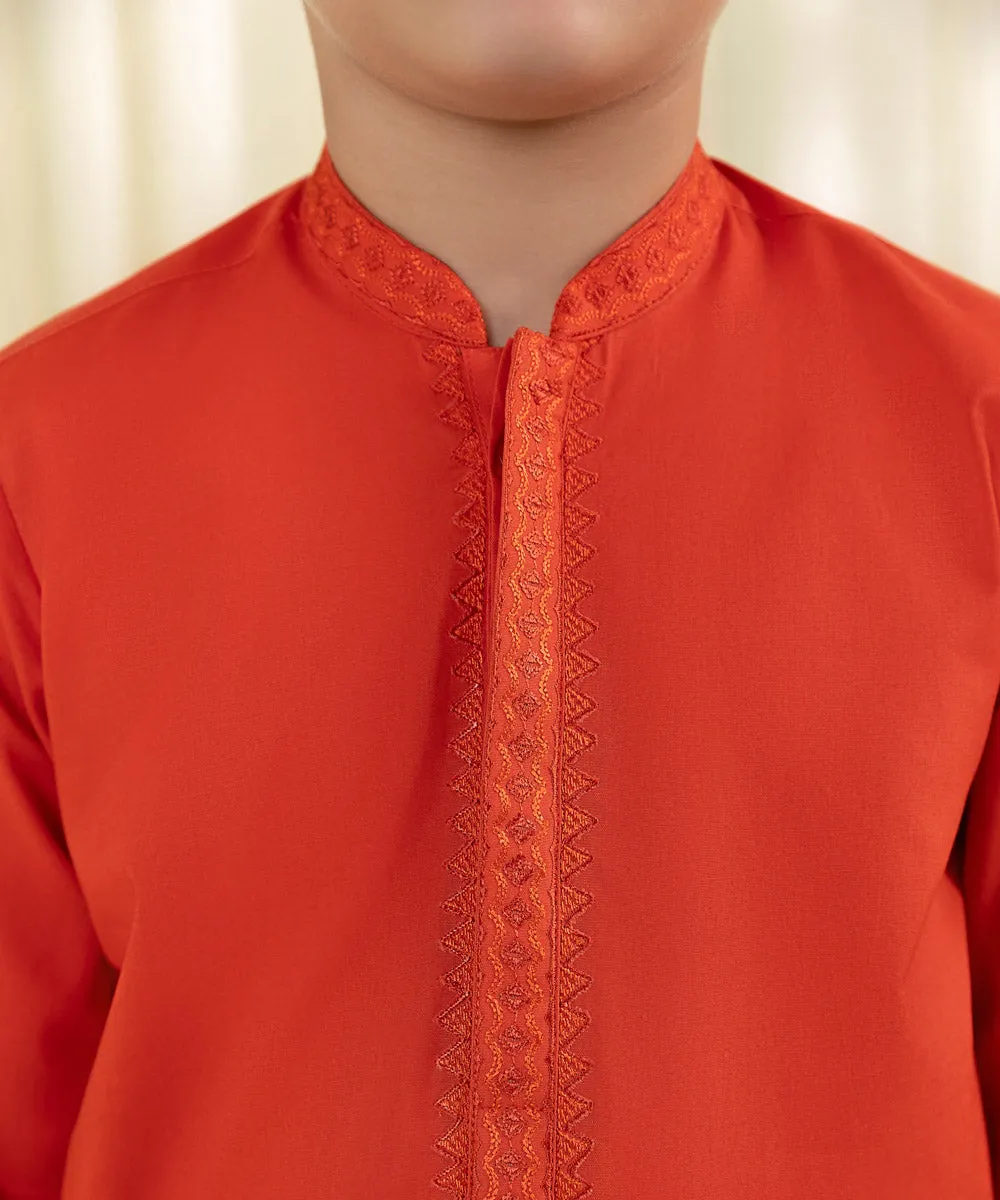 Embroidered Cambric Kurta