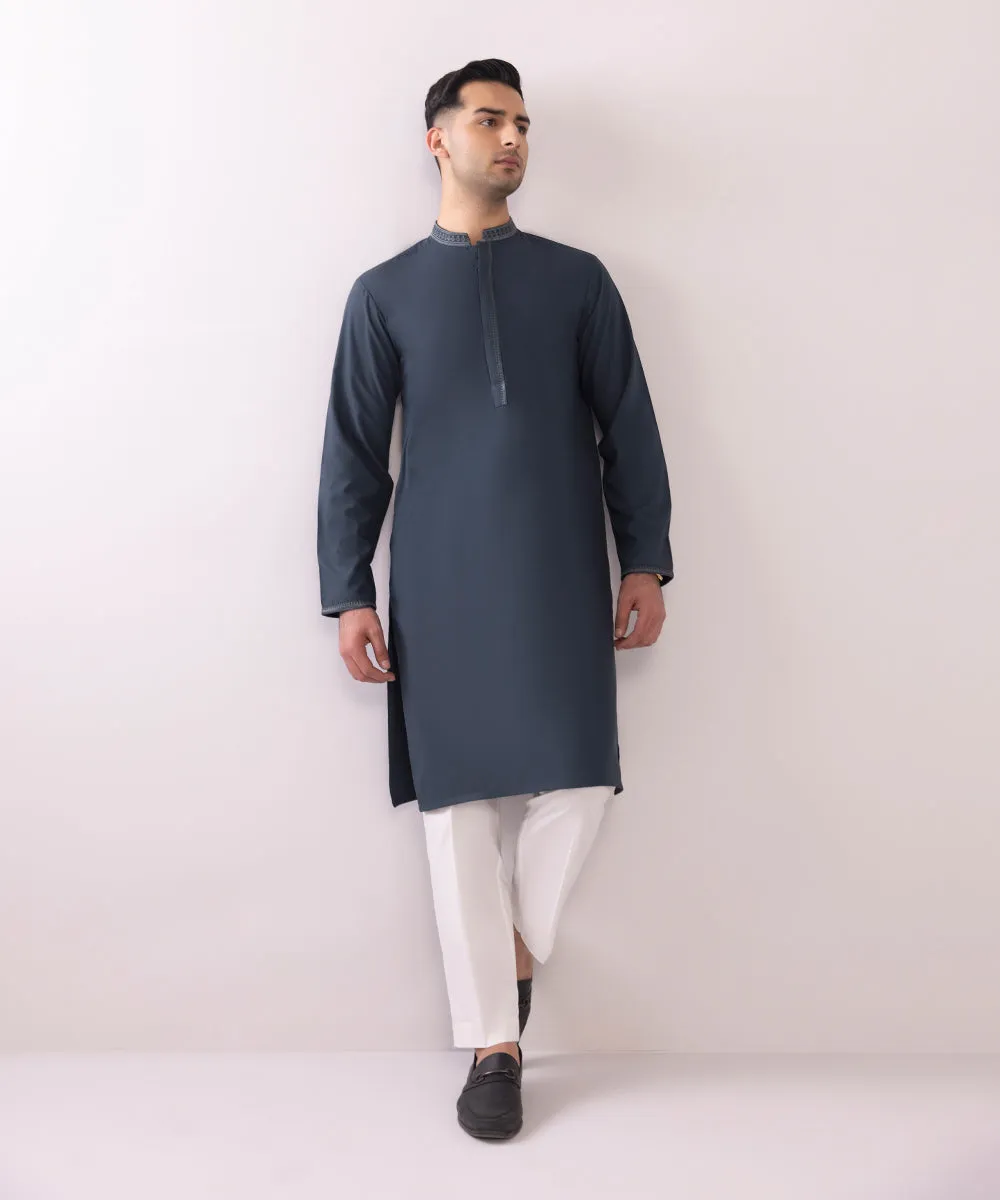 Embroidered Wash & Wear Kurta