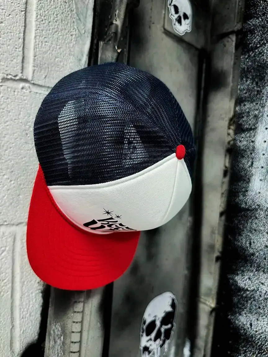 FOAMIE TRUCKER KEEP ROYAL & RED HAT