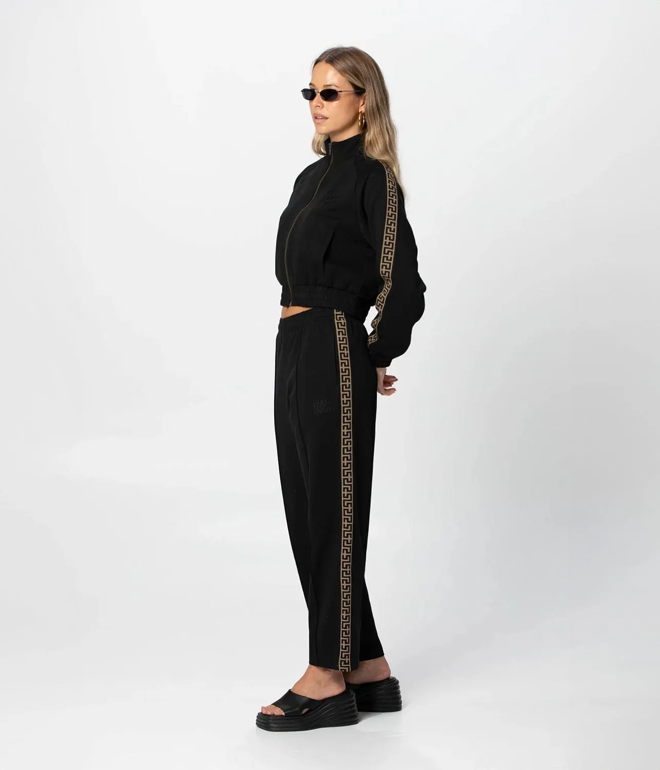 GEO TRACK PANTS- BLACK