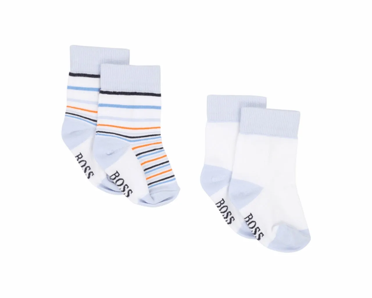 Hugo Boss Baby's J90135 V11 Two Pair Socks Pack Blue White