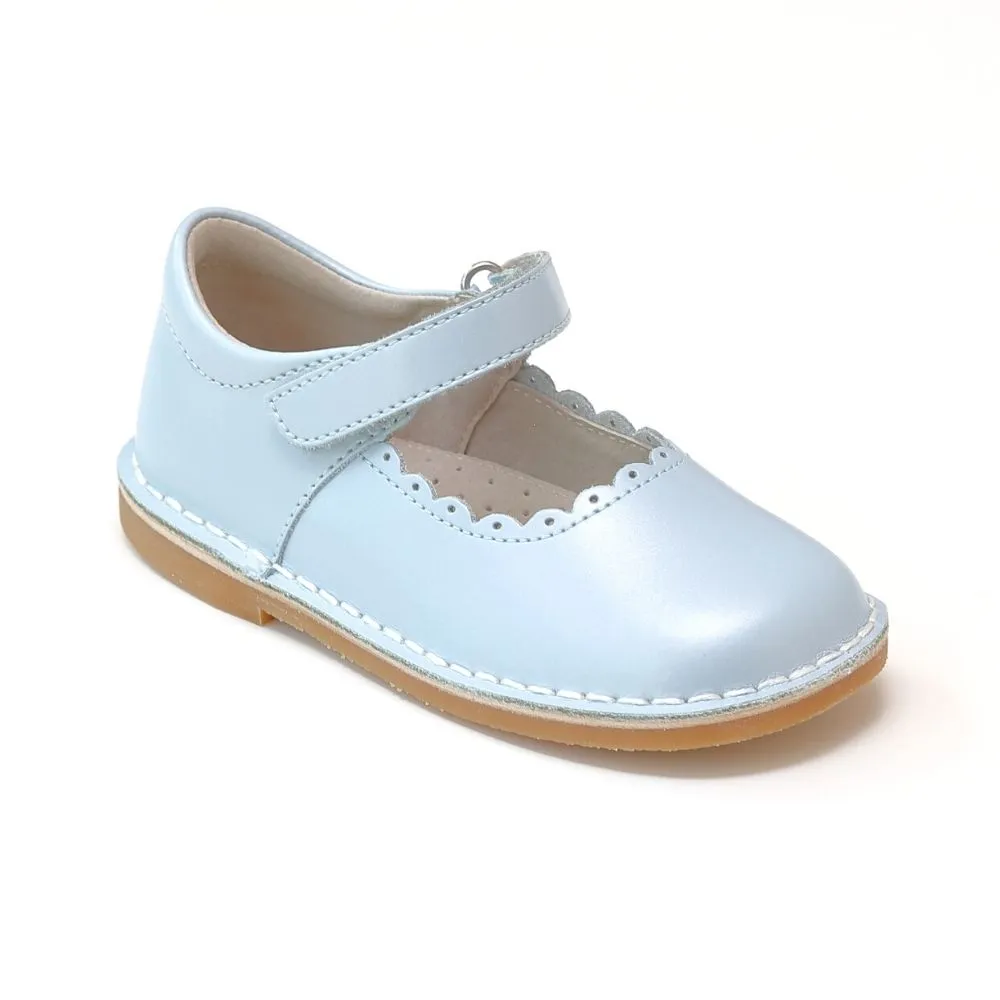 L'Amour Girls Scalloped Classic Dressy Mary Janes