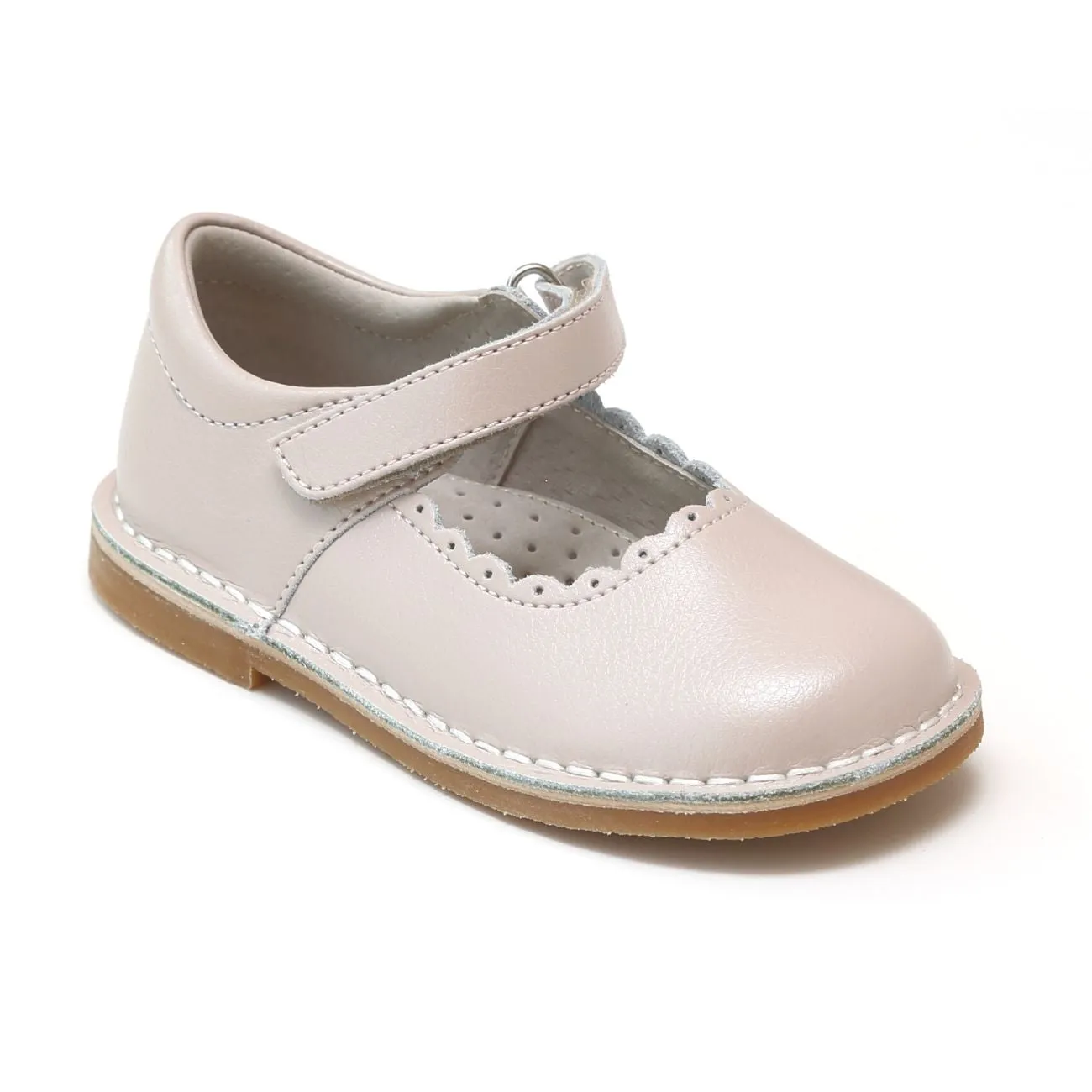 L'Amour Girls Scalloped Classic Dressy Mary Janes