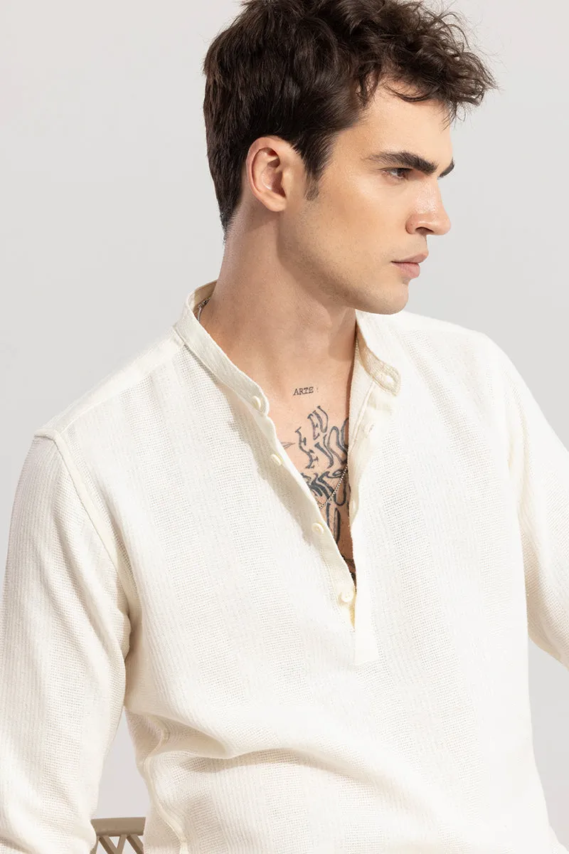 Mandarin Line Cream Kurta