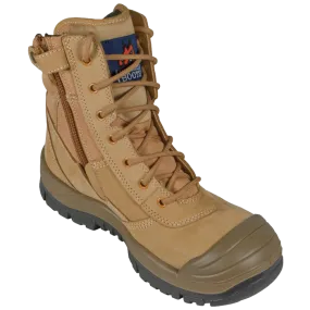 Mongrel Wheat High Leg ZipSider Steel Cap Boot SC Series