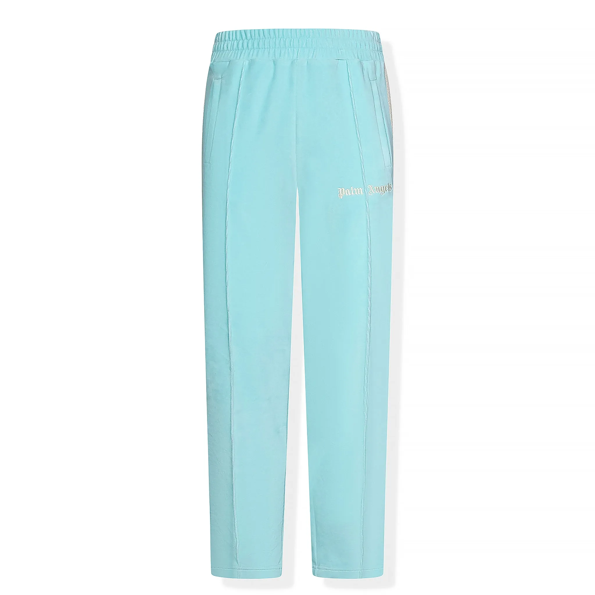 Palm Angels Chenille Striped Light Blue Track Pants