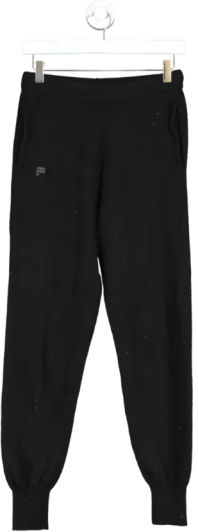 PANGAIA Black Recycled Cashmere Track Pants UK XS