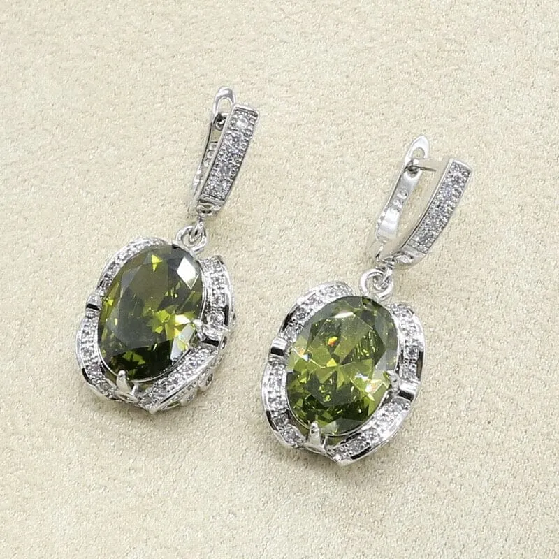 Peridot Multi Colors 925 Silver Jewelry Set