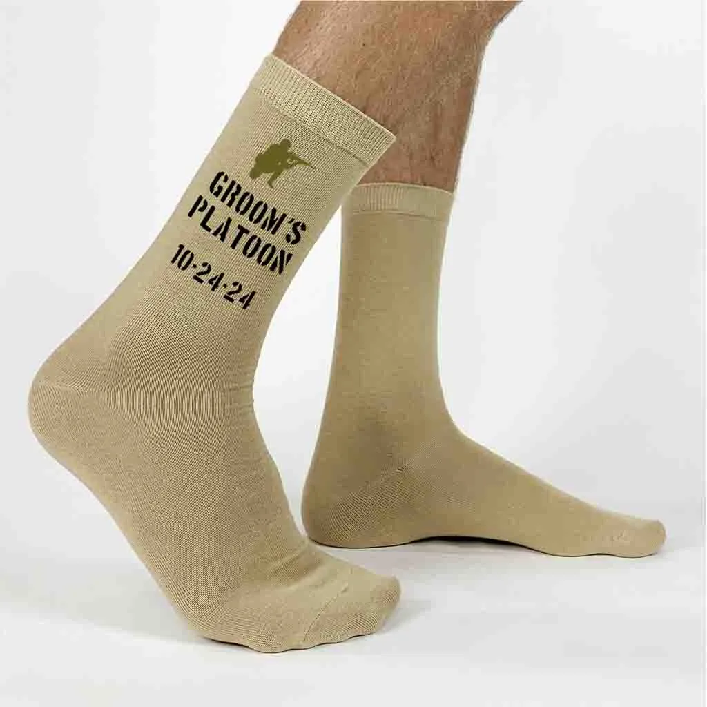 Personalized Wedding Socks for the Groom's Platoon