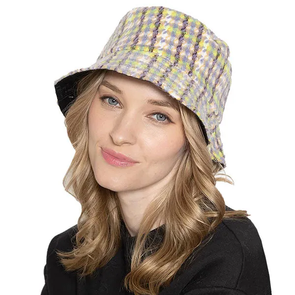 Plaid Check Patterned Bucket Hat