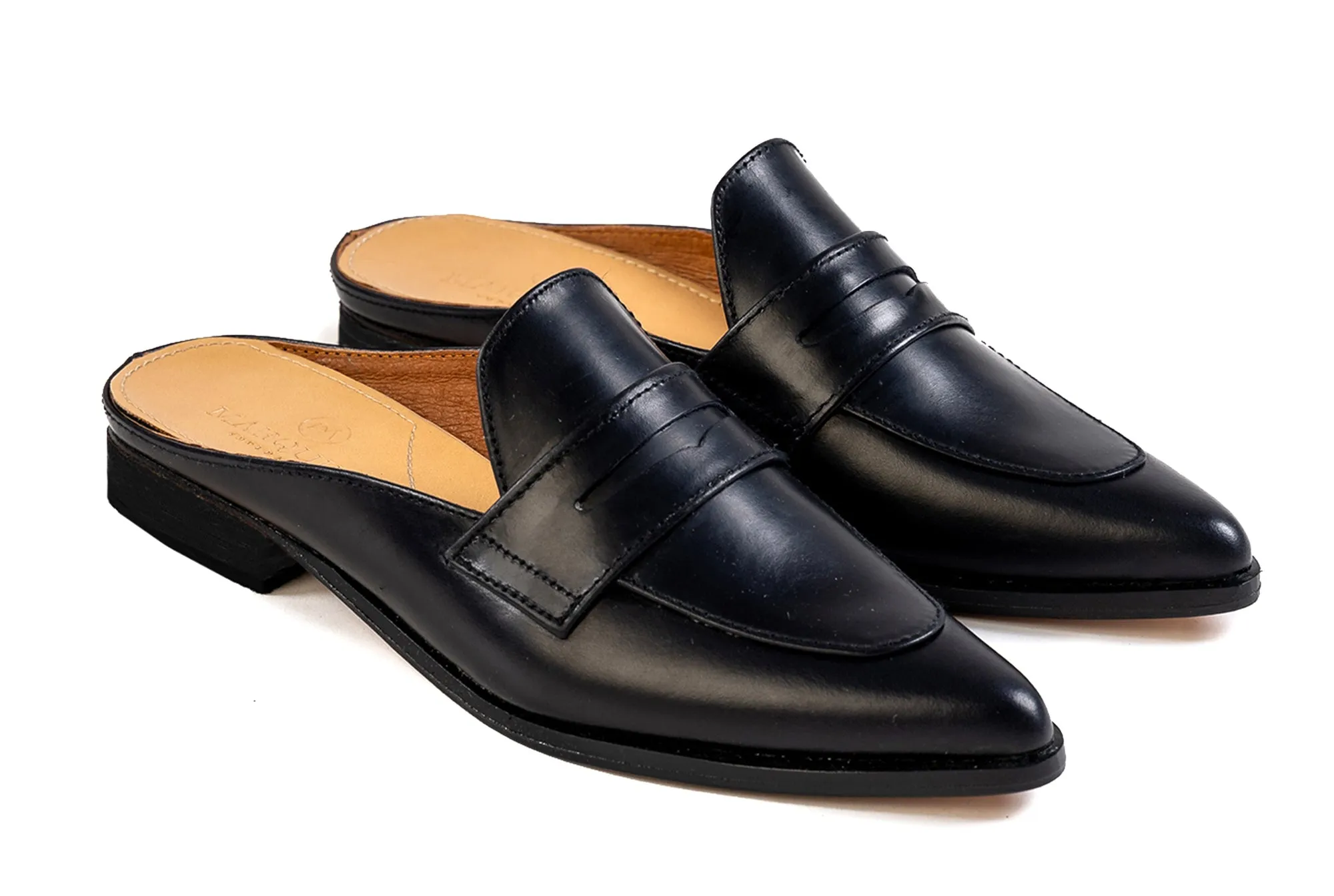 Posh Penny Loafer - Black Noir