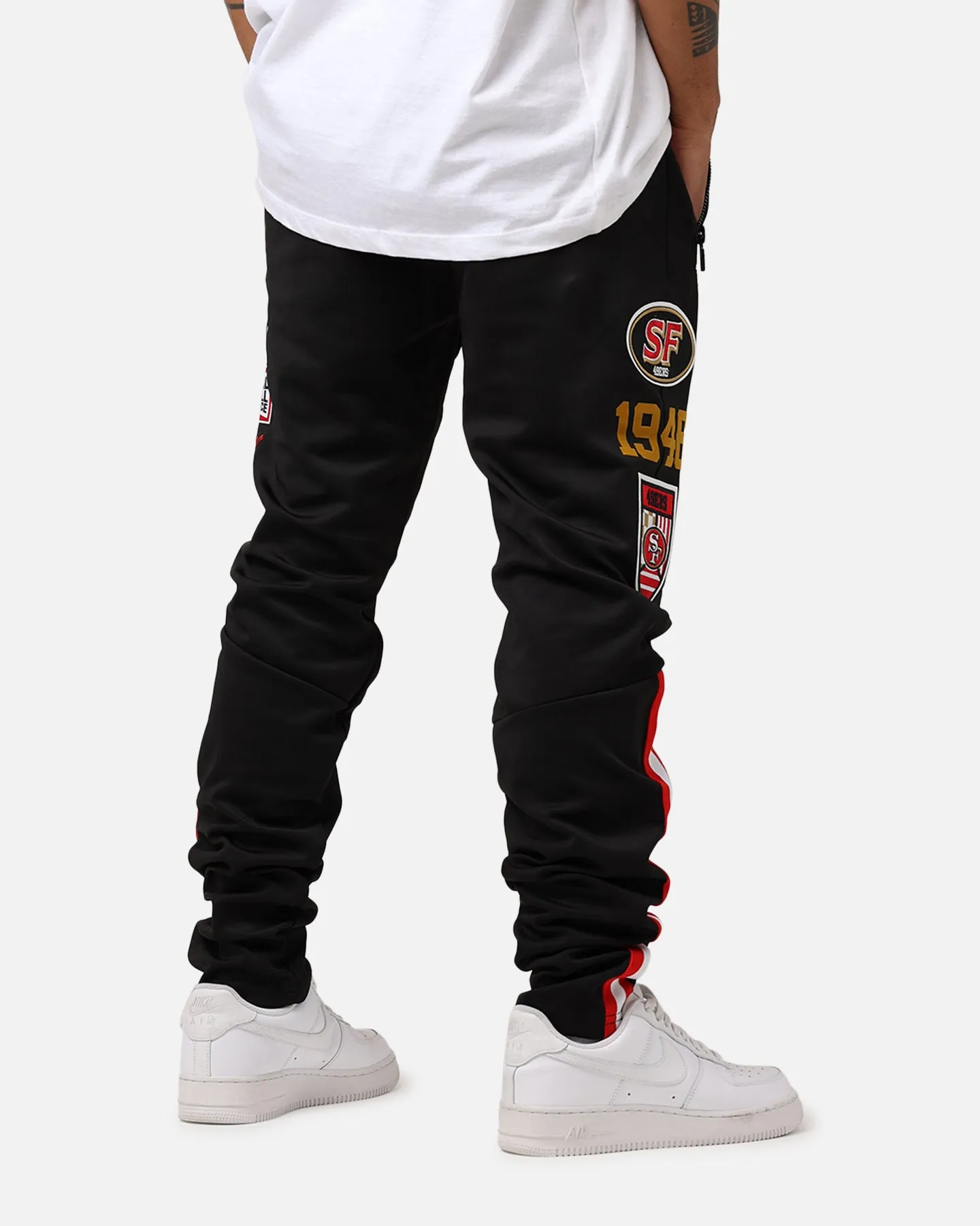 Pro Standard San Francisco 49ers Fast Lane Track Pants Black