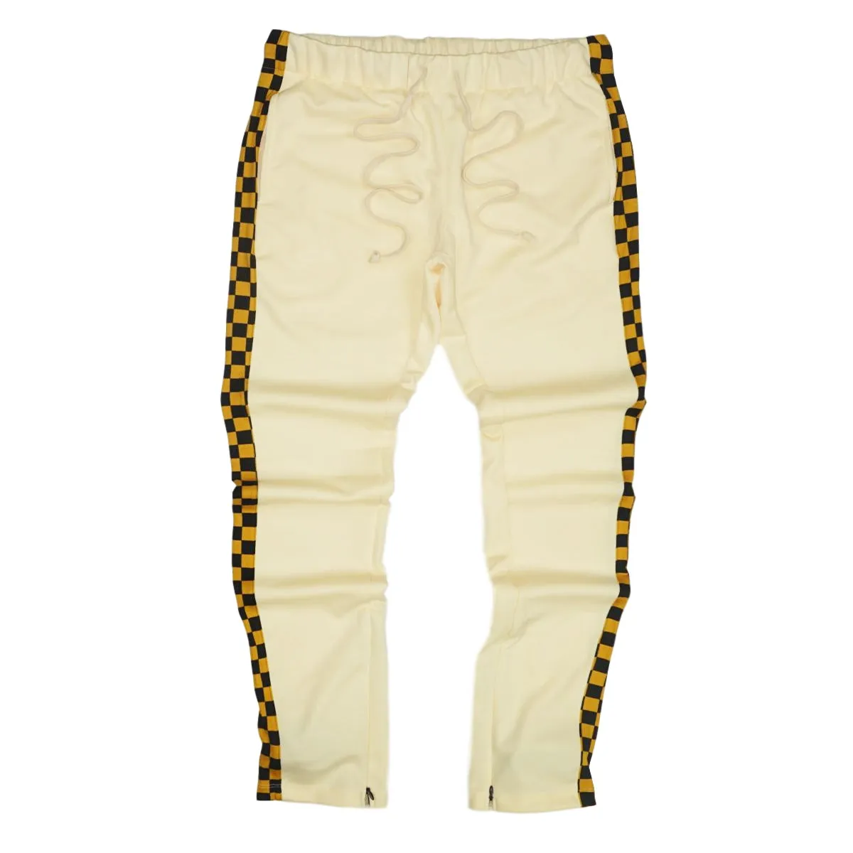 Racing Checker Track Pants (Banana/Mustard) / D1