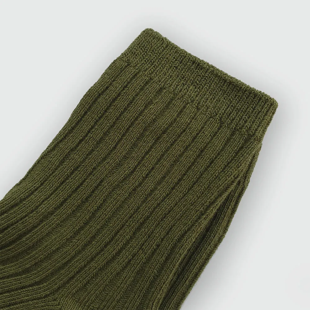 Skyler Cotton Socks - Olive