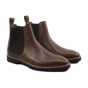 Spenser - Men's Brown Pebble Grain Chelsea Boot