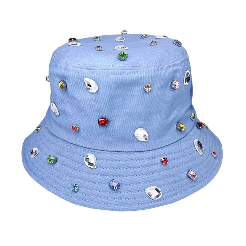 Stone Embellished Bucket Hat