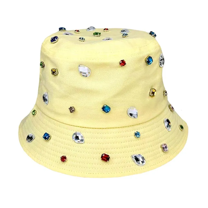 Stone Embellished Bucket Hat