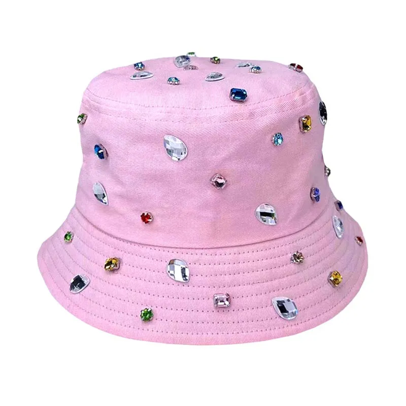 Stone Embellished Bucket Hat