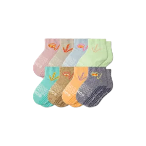 Toddler Gripper Calf Sock 8-Pack