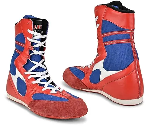 USI UNIVERSAL THE UNBEATABLE Boxing Shoes for Men & Women Fabric/Suede Combination Upper 3 Pivot Point Moulded Rubber Sole