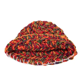 Women Short Brim Colored Coarse Knit Woolen Hat Winter All-match Hand-woven Dome Bucket Hat Knitted Hat