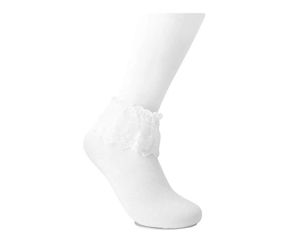 Women's White Lolita Sock